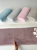 90x150 MYSOFT ZİKZAK BANYO HAVLUSU