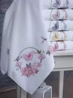 50X90 SARRA 6'LI 3D KADİFE HAVLU - ZÜHRE